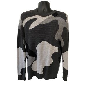 Express, gray waffle knit sweater, size medium.